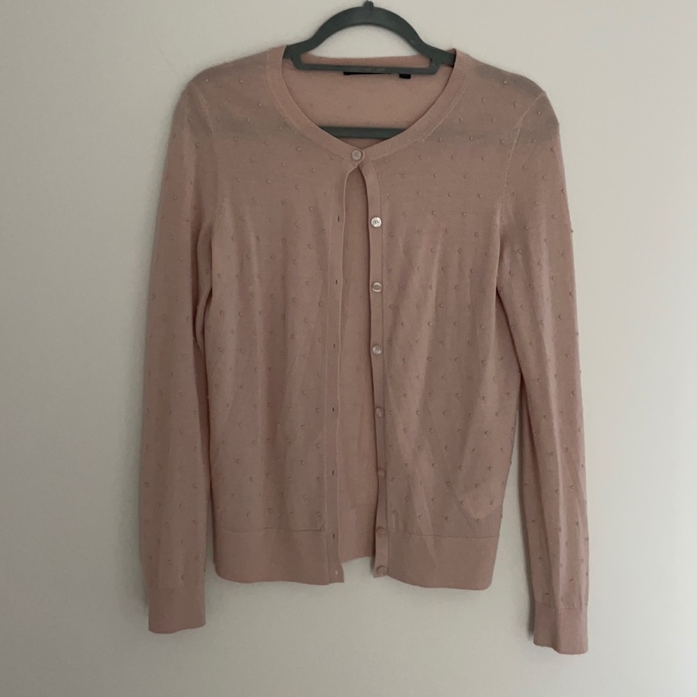 Hugo boss pink button cardigan
